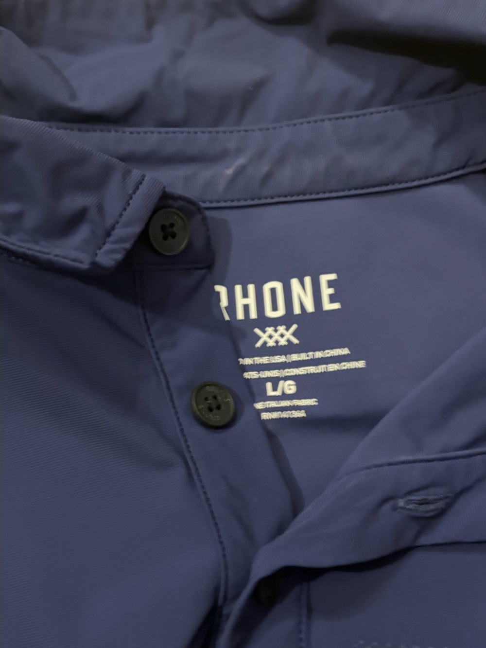 RHONE Men's Navy Blue Performance Polo - Picture 3 of 4
